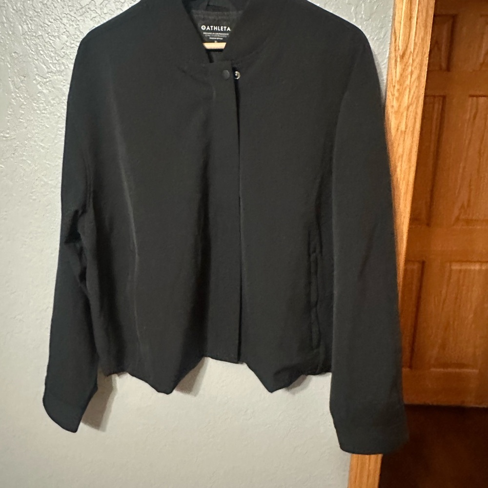 Athleta Women's Classic Black Bomber Jacket